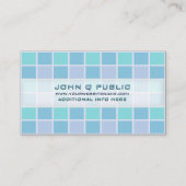 Blauw mozaïekraster visitekaartje (Voorkant)