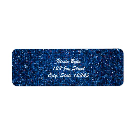 Blauw & Multi Kleur Mozaïek Koele Adreslabels Etiket (Voorkant)