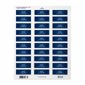 Blauw & Multi Kleur Mozaïek Koele Adreslabels Etiket (Full Sheet)