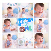 Blauw Multi Photo Sweet One Foto Afdruk (Voorkant)