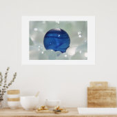 Blauw multi-Zee glas Poster (Keuken)