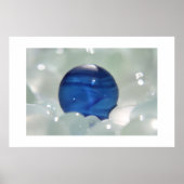 Blauw multi-Zee glas Poster (Voorkant)
