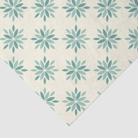 Blauw Mums, flessenpapier Tissuepapier (Detail)