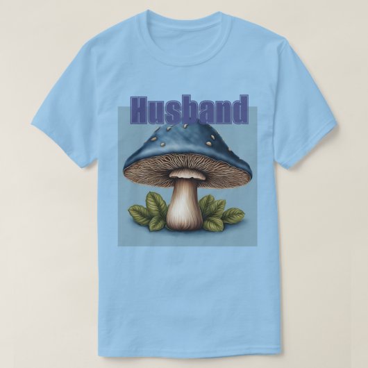 Blauw Mushroom Man T-shirt (Design voorkant)
