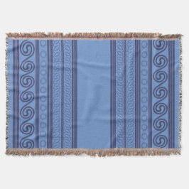 Blauw myceenpatroon deken