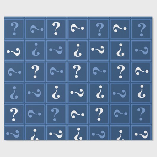 Blauw mysterie cadeaupapier (Vlak)