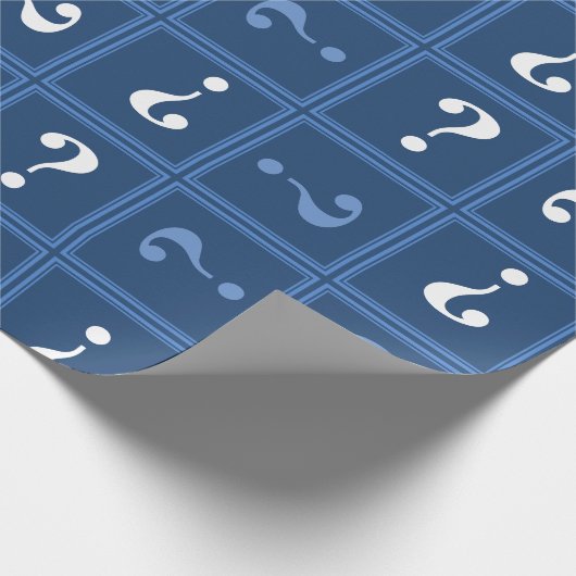 Blauw mysterie cadeaupapier (Hoek)