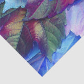 Blauw N roze bladeren Tissuepapier (Detail)
