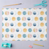 Blauw n White Modern Sun n Moon Abstract ontkoppel Tissuepapier (Craft)