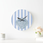 Blauw naadje en stripes grote klok (Huis)