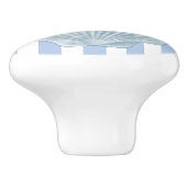 Blauw naadje en stripes keramische knop (Zijkant)