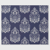 blauw naadloos demaselement cadeaupapier (Vlak)