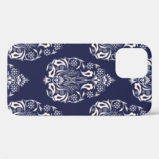 blauw naadloos demaselement Case-Mate iPhone case (Achterkant (horizontaal))