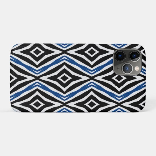 Blauw naadloos patroon Case-Mate iPhone case (Achterkant (horizontaal))