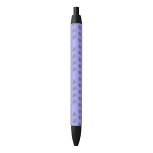 Blauw Naadloos Retro Stijl Grijs Sterren Patroon Zwarte Inkt Pen