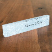 Blauw-naam Bord Naambordje (Zijkant)