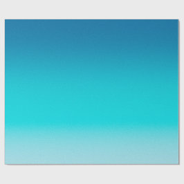 Blauw naar Aqua Gradiënt Inpakpapier Minimalist Mo