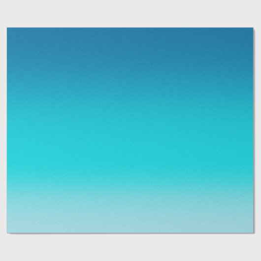 Blauw naar Aqua Gradiënt Inpakpapier Minimalist Mo (Vlak)