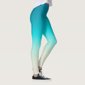 Blauw naar Aqua Gradiënt Leggings Moderne Ombre At (Rechts)