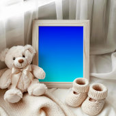 Blauw naar Aqua Gradiënt Poster