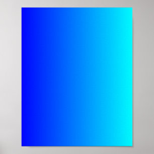Blauw naar Aqua-verloop Poster