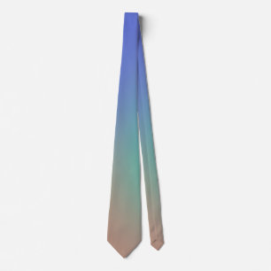 Blauw naar Beige Gradiënt Heren Das Modern Minimal