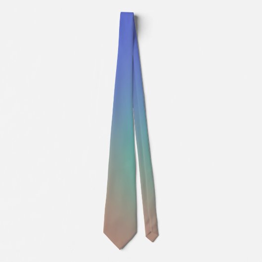 Blauw naar Beige Gradiënt Heren Das Modern Minimal (Voorkant)