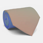 Blauw naar Beige Gradiënt Heren Das Modern Minimal (Opgerold)