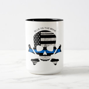 Blauw naar de bot (kleur) tweekleurige koffiemok