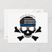 Blauw naar de bot (zwart) briefkaart (Voorkant / Achterkant)