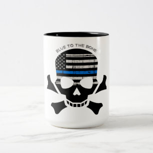 Blauw naar de bot (zwart) tweekleurige koffiemok