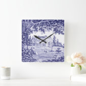  blauw naar de Franse decor Vierkante Klok (Huis)