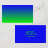 Blauw naar kalkgroen verloop visitekaartje (Voorkant / Achterkant)