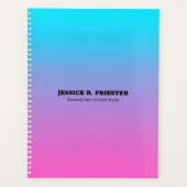 Blauw naar pur ombre achtergrond 3 ring multomap p planner (Voorkant)