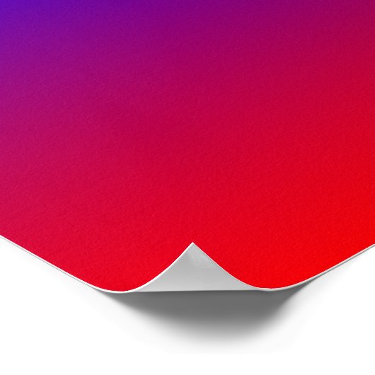 Blauw naar Rood Verloop Poster (Hoek)
