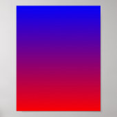 Blauw naar Rood Verloop Poster (Voorkant)