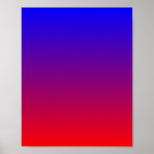 Blauw naar Rood Verloop Poster