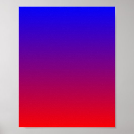 Blauw naar Rood Verloop Poster (Voorkant)