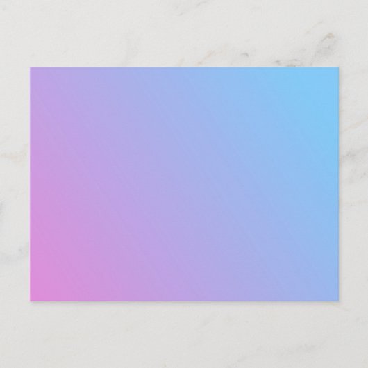 Blauw naar roze Briefkaart (Voorkant)