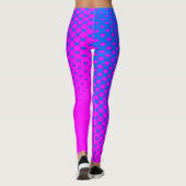 Blauw naar roze Leggings van het patroon van de Gr (Achterkant)
