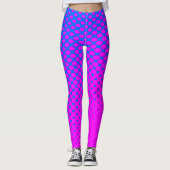 Blauw naar roze Leggings van het patroon van de Gr (Voorkant)