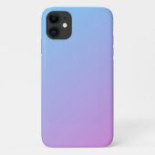 Blauw naar roze ombre iPhone 11 Hoesje (Achterkant)