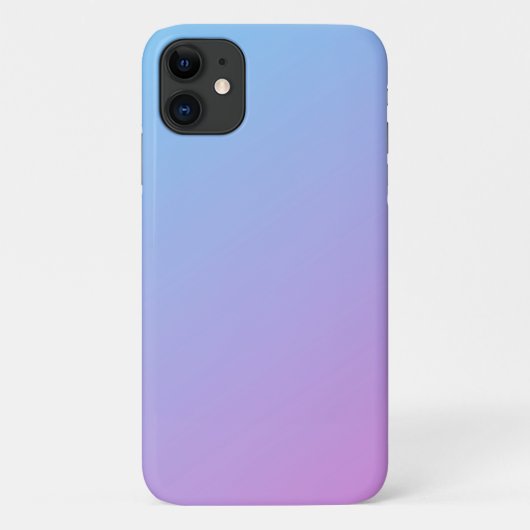 Blauw naar roze ombre iPhone 11 Hoesje (Achterkant)