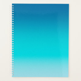 Blauw naar Teal Verlopende Spiraal Notebook Minima Planner