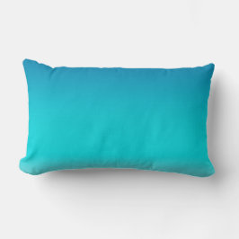 Blauw naar Teal Verlopende Worp Kussen Minimalisti