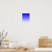 Blauw naar Wit Verloop Poster (Keuken)