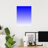 Blauw naar wit verloop poster (Thuiskantoor)
