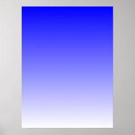 Blauw naar wit verloop poster