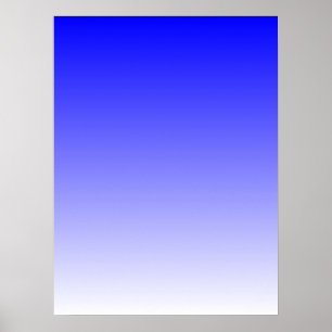 Blauw naar wit verloop poster
