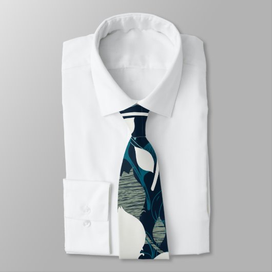  blauw nachtpatroon stropdas (Gebonden)